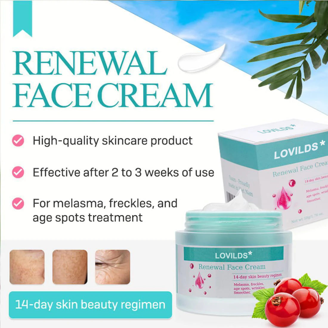 Final Hours—Sale Ending Soon!💥LOVILDS* Renewal Skin Cream | Spot Removal & Skin Renewal for Dark Spots, Age Spots, and Sun Spots* Daily Firming for All Skin Types