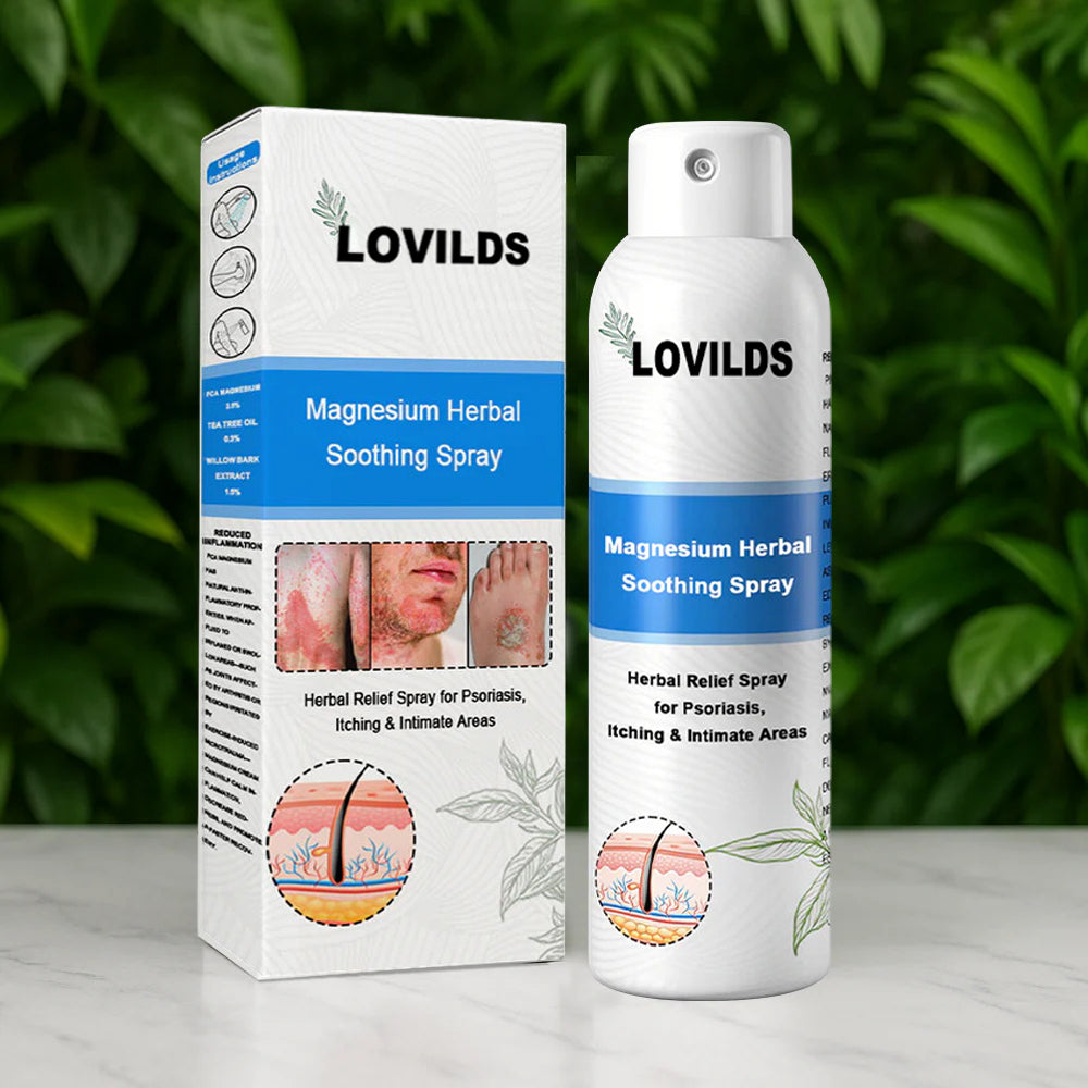 ✅ Official Store: LOVILDS® Magnesium Herbal Psoriasis Spray 👨⚕️ FDA Certified (Relieves Psoriasis and Eczema, Improves Bacterial Infections in the Genital Area, Treats Acne and Warts)