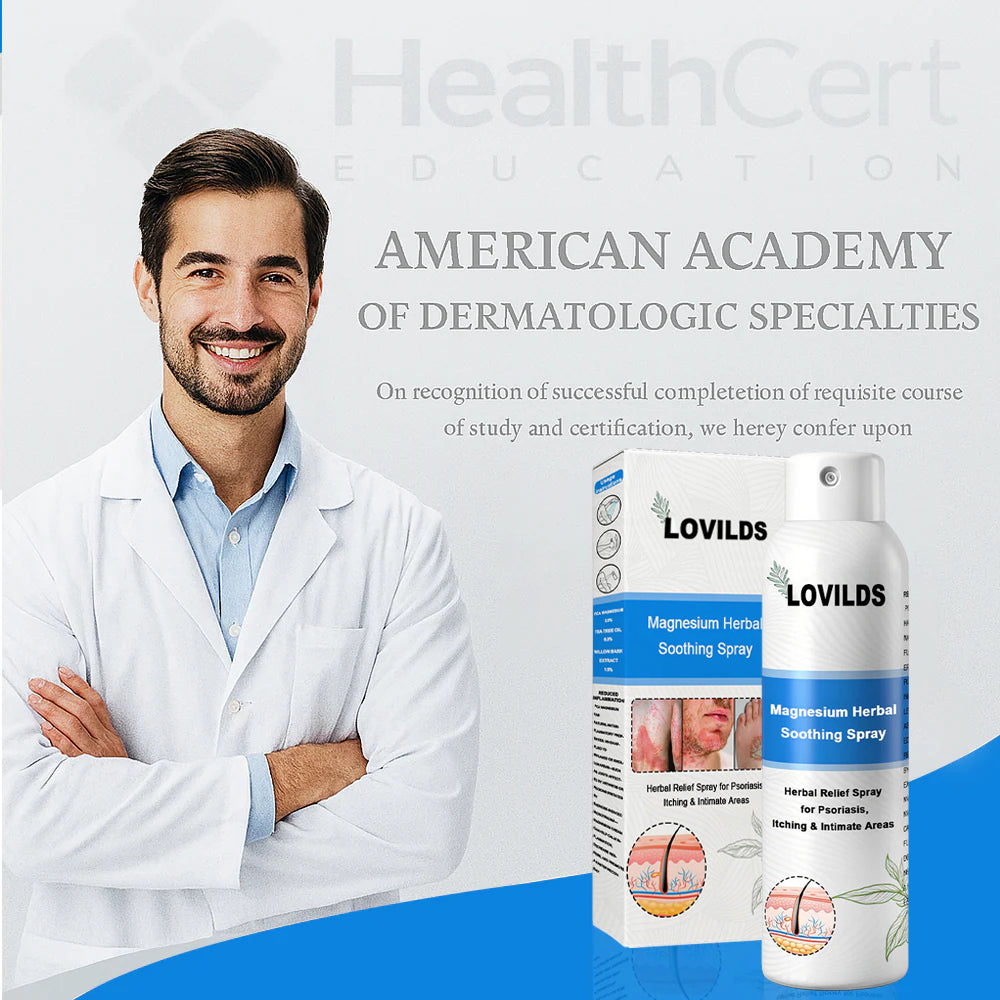 ✅ Official Store: LOVILDS® Magnesium Herbal Psoriasis Spray 👨⚕️ FDA Certified (Relieves Psoriasis and Eczema, Improves Bacterial Infections in the Genital Area, Treats Acne and Warts)