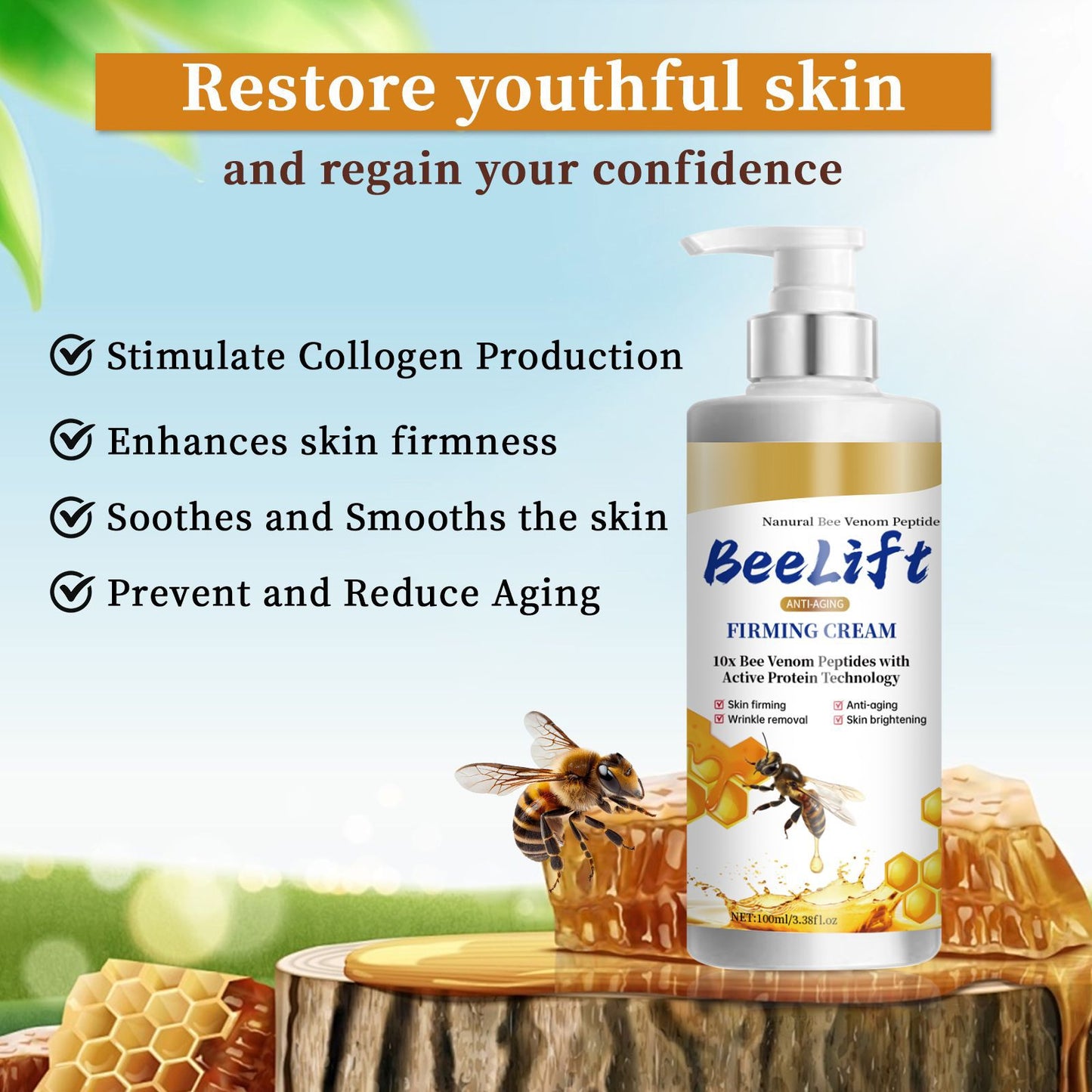 💐🐝 BeeLift Anti-Aging Firming Cream,Address Crepe & Sagging🔥