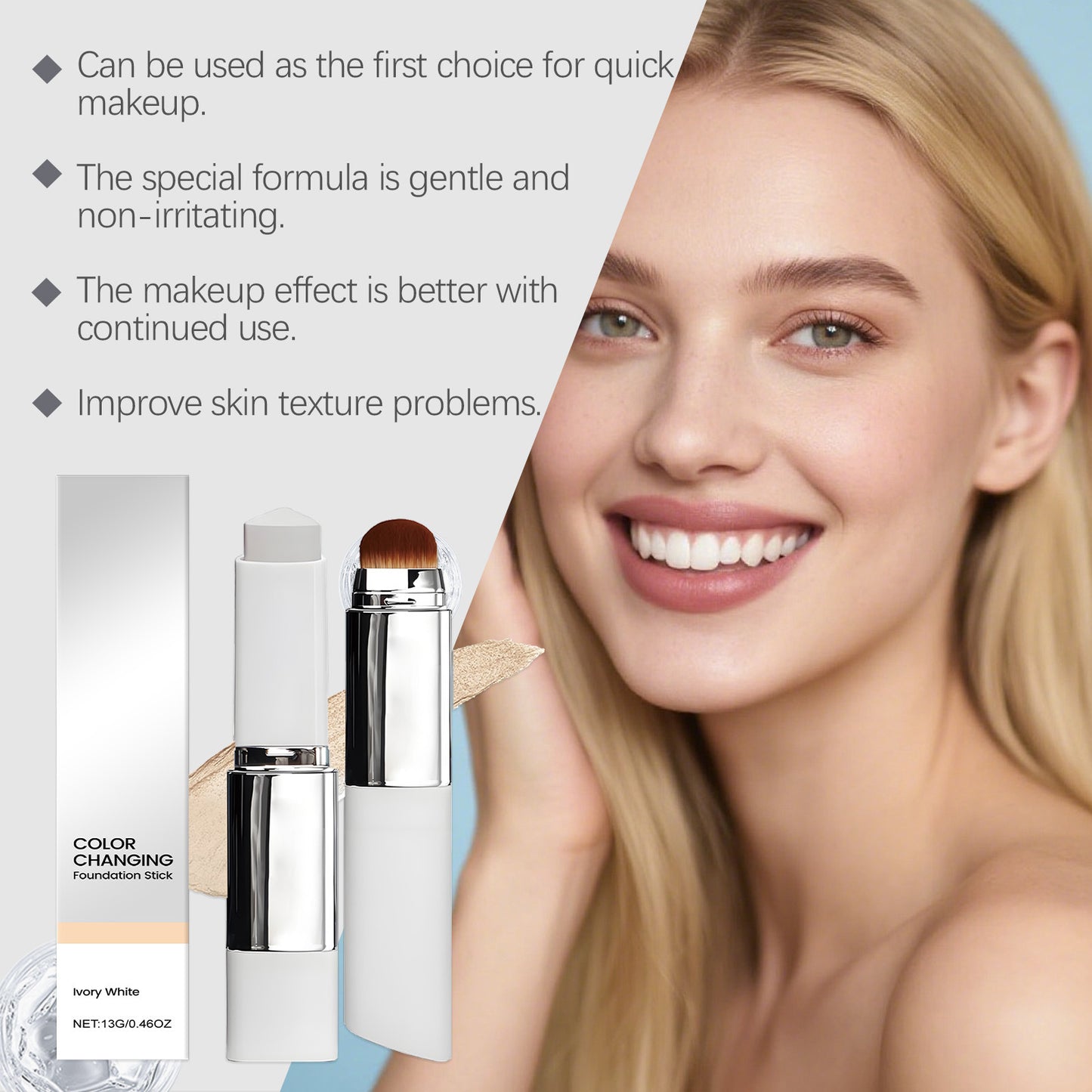 Final 3 hours 75% off:eColor-changing CoverCream Stick Skin care meets makeup