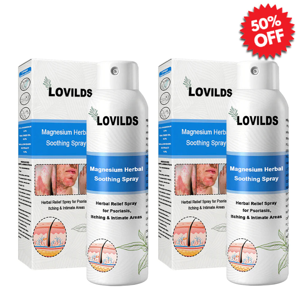 ✅ Official Store: LOVILDS® Magnesium Herbal Psoriasis Spray 👨⚕️ FDA Certified (Relieves Psoriasis and Eczema, Improves Bacterial Infections in the Genital Area, Treats Acne and Warts)