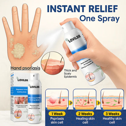 ✅ Official Store: LOVILDS® Magnesium Herbal Psoriasis Spray 👨‍⚕️ FDA Certified (Relieves Psoriasis and Eczema, Improves Bacterial Infections in the Genital Area, Treats Acne and Warts)