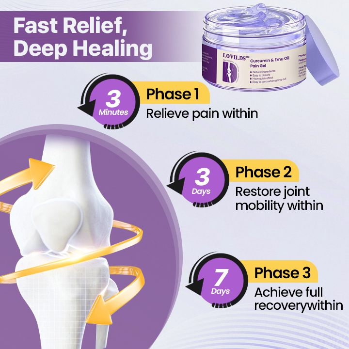 🌿LOVILDS™ Curcumin & Emu Oil Pain Gel – 🏥Backed by US Osteopathic Experts