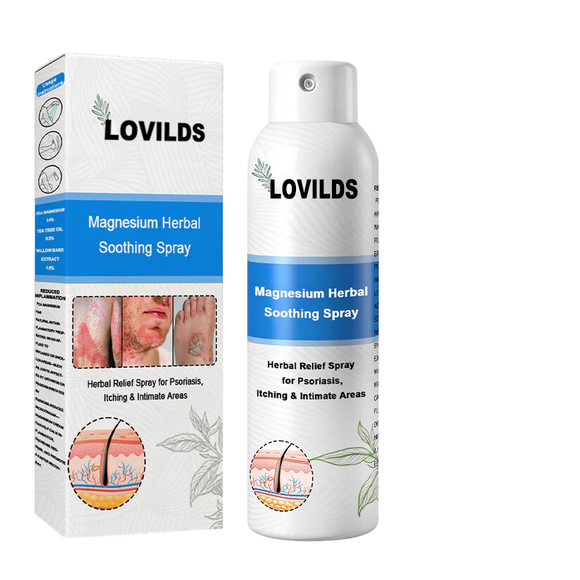 ✅ Official Store: LOVILDS® Magnesium Herbal Psoriasis Spray 👨‍⚕️ FDA Certified (Relieves Psoriasis and Eczema, Improves Bacterial Infections in the Genital Area, Treats Acne and Warts)